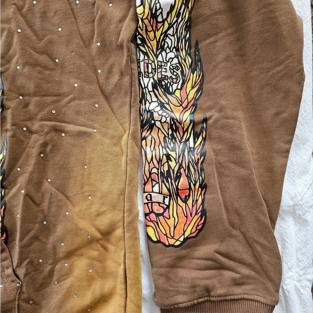 Who Decides War Men’s Flame Graphic Hoodie - Picture 6 of 9